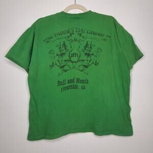 Vintage 70s Rare Bull Mouth Riverside California St. Paddys Day Pocket Shirt